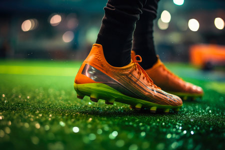 Soccer Athlete's Close-Up: Training Ground Actionの素材