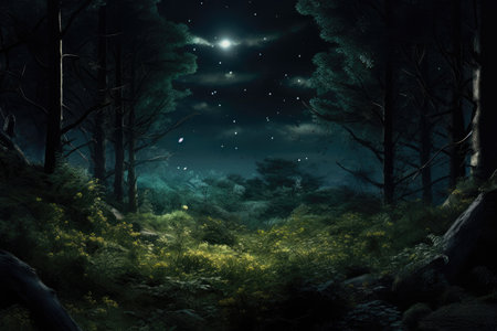 Dusk's Embrace: Haunting Forestscapeの素材