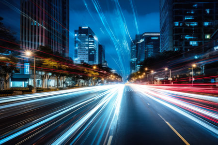 Night Rush: Dynamic City Traffic Blurの素材