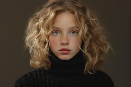 Chic Charisma: Black Turtleneck Beautyの素材