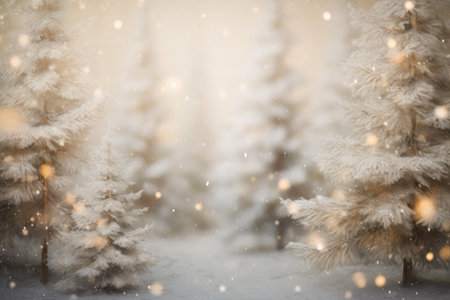 Mystical Forest Glow: Champagne Winter Blissの素材
