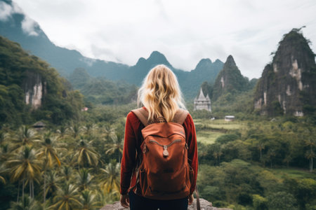 Wandering through Indonesia: Blonde Backpacker's Taleの素材