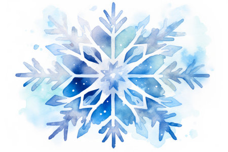 Festive Snowflake Watercolor Artの素材