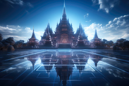 Contemporary Thai Shrine Close-Upの素材