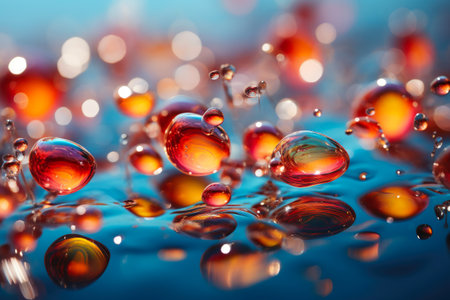 Dynamic Bubble Ballet Over a Chromatic Canvasの素材