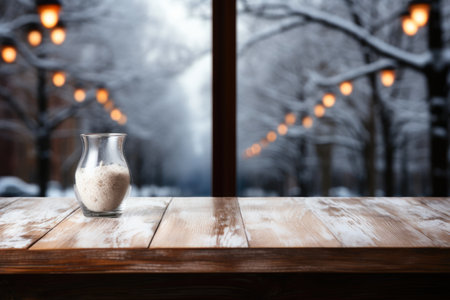 Winter's Grace: Empty White Tableの素材