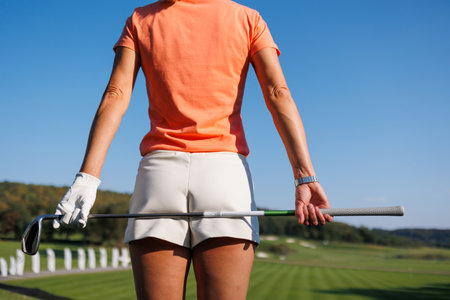 Golfing Enthusiast in Actionの写真素材