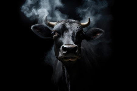 Mysterious Cow Formed in Smokeの素材