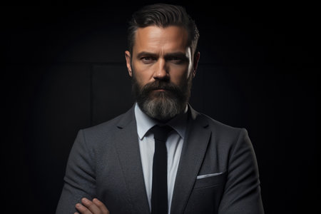 Portrait of a 45-Year-Old Male Counselorの素材