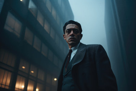 Black-Haired Man Flaunts 1950s Fashion Near Sixth Avenueの素材