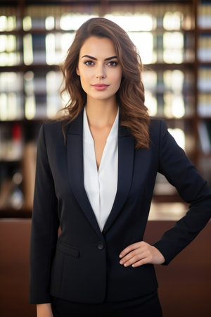 Dedicated Female Lawyer in Professional Settingの素材