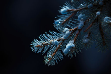 Winter's Embrace: Pine and Snowの素材