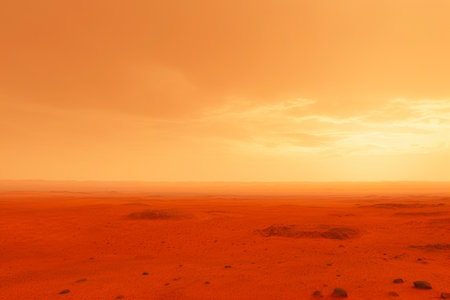 Vivid Desert Palette: Golden Yellow and Fiery Orangeの素材