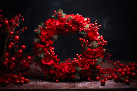 Festive Scarlet Wreath: Minimal Huesの素材