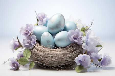 Elegant Easter Bunny and Eggsの素材