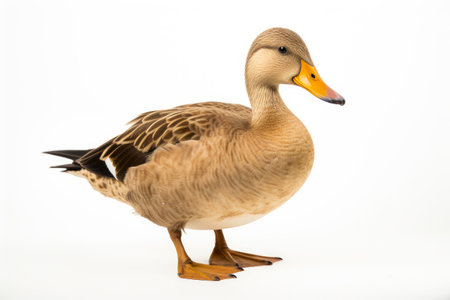 Vibrant Duck in a White Settingの素材