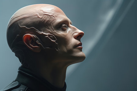 Ethereal Profile: Close-up Majesty, Gaze Avertedの素材