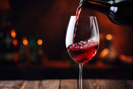 Fine Wine Pouring into Glassの素材