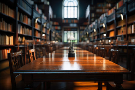 Muted Elegance: Open Space Library Blurの素材