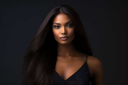 Radiant Elegance: Young Full-Figured Black Womanの素材