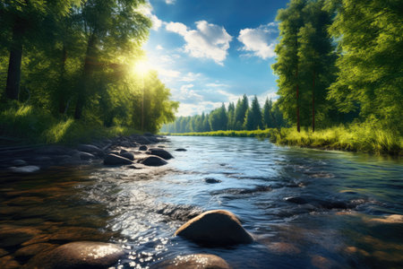 Ephemeral Beauty: River Dance of Springの素材