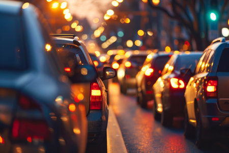 Intersection Snarl during Busy Hoursの素材