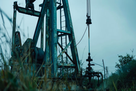 Unveiling Subterranean Riches: Oil Rig Sceneの素材