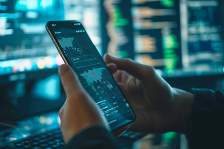 Two-Factor Authentication: Smartphone and Computer Screenの素材