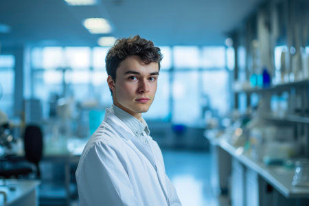 Lab Scientist in Contemporary Workspaceの素材