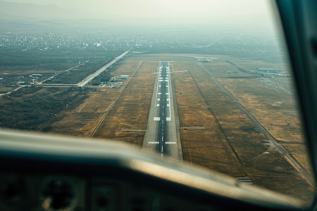 Skyline Approach: Airport Runway Belowの素材