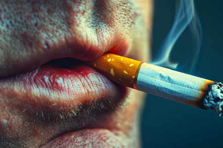 Smoking Elegance: Close-up Captureの素材