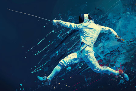 Fencer's Reverie: Abstract Art in Motionの素材