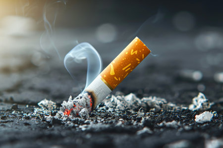 Moonlit Smoke: Nighttime Cigarette Sceneの素材
