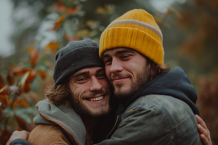 Tender Embrace: Handsome Gay Partnershipの素材