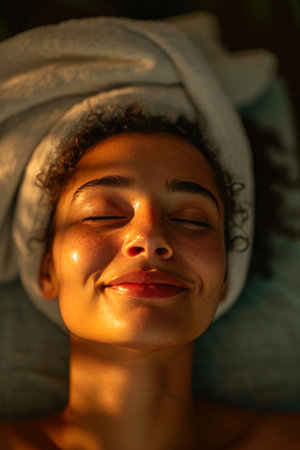 Morning Bliss: Capturing Radiance in Spa Delightの素材