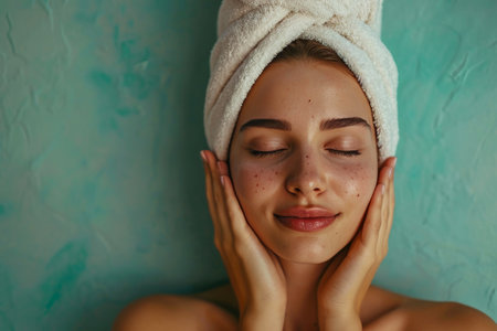 Tranquil Spa Moment: Woman Embraces Relaxationの素材