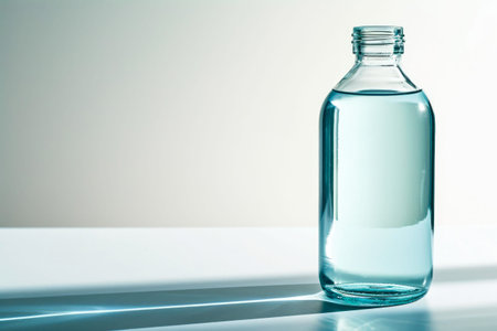 Crystal-Clear Liquid in Transparent Vialの素材