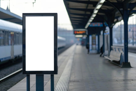 Vertical Ad Space on Platform Wallの素材