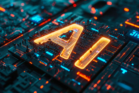 Synthetic Brilliance: Cyberpunk City Backdrop for Text AIの素材