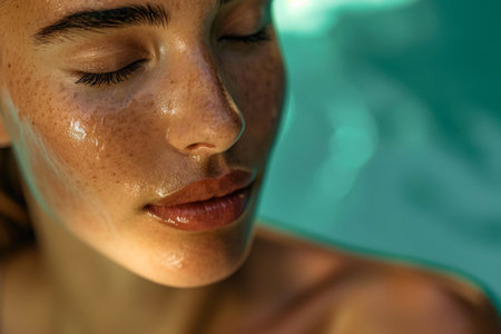 Flawless Radiance: Close-Up Spa Portraitの素材