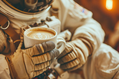 Zero-G Espresso Embrace: Astronaut's Coffee Ritualの素材