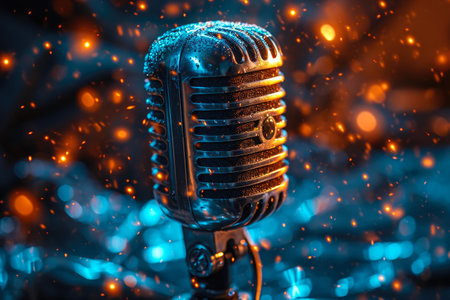 Esports Elegance: Microphone in Motionの素材