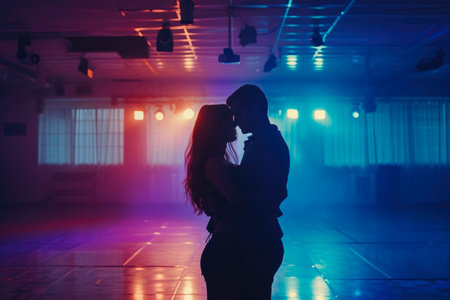 Captivating Choreography: Young Couple Dazzles Studioの素材