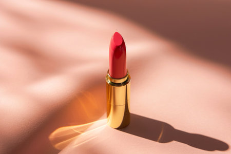 Soft Focus Elegance: Peach Lipstick Beautyの素材