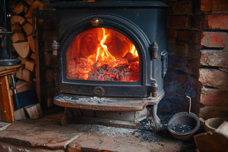 Fireside Bliss: Enhancing Winter Nights with Solid Fuel Heatingの素材