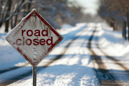 Winter Weather Road Warningの素材