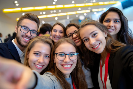Post-Seminar Unity: Young Presenters Unite for Selfieの素材