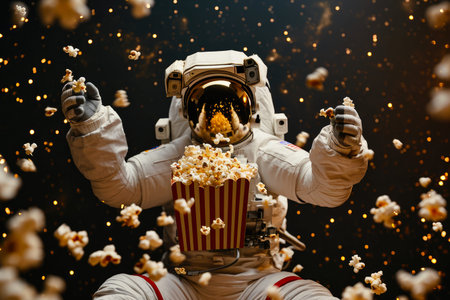 Levitating Astronaut with Celestial Popcornの素材