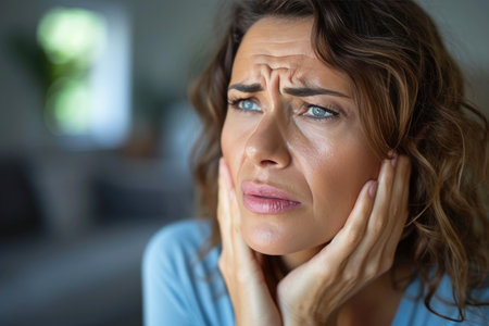 Unhappy Woman with Mild Toothacheの素材