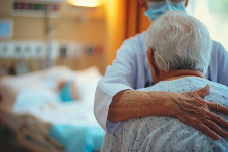 Compassionate Doctor Comforting Patientの素材